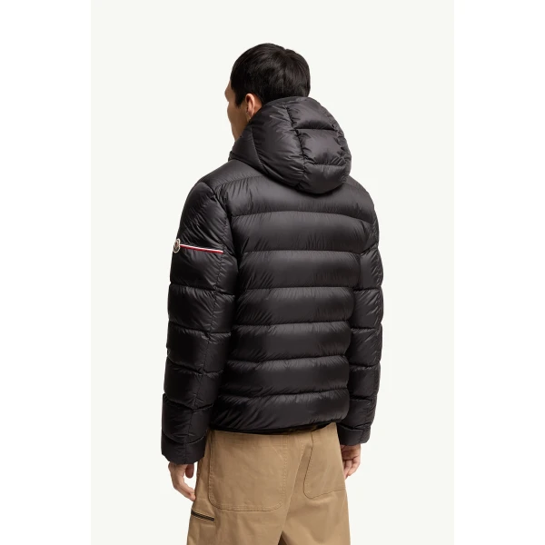 Moncler Ravenlock Hooded Short Down Jacket in Black, view 5 | Men's Jackets | Coveti