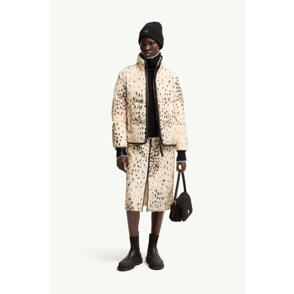 Moncler Rayonnant 2-in-1 Short Down Jacket in White, view 2 | Women's Puffer Jackets | Coveti