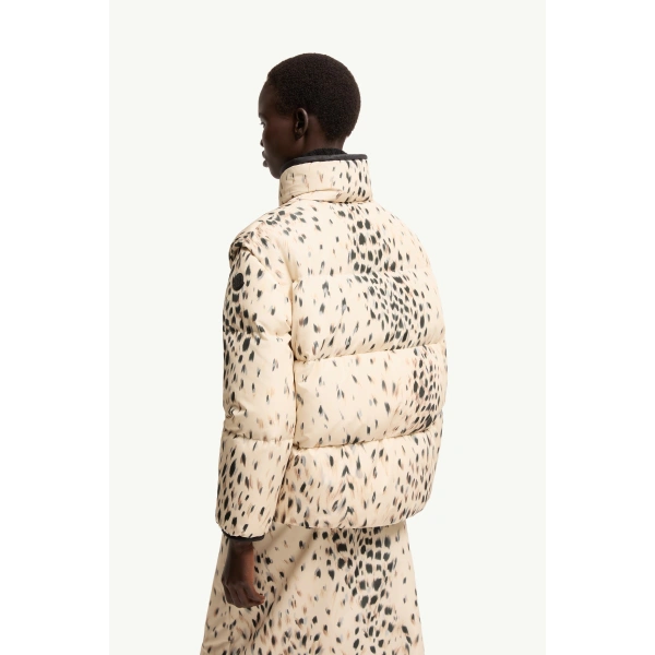 Moncler Rayonnant 2-in-1 Short Down Jacket in White, view 5 | Women's Puffer Jackets | Coveti