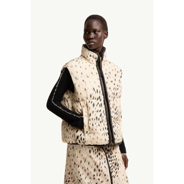 Moncler Rayonnant 2-in-1 Short Down Jacket in White, view 6 | Women's Puffer Jackets | Coveti