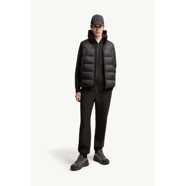 Moncler Reticone Down Gilet in Black, view 2 | Men's Jackets | Coveti