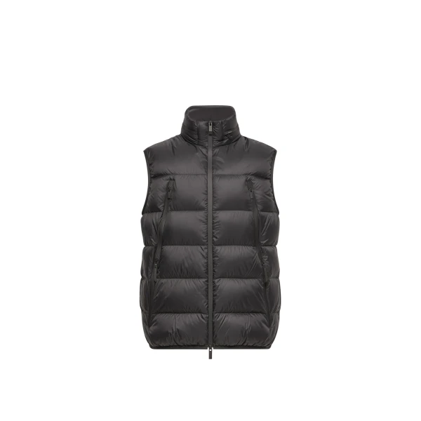 Moncler Reticone Down Gilet in Black | Men's Jackets | Coveti
