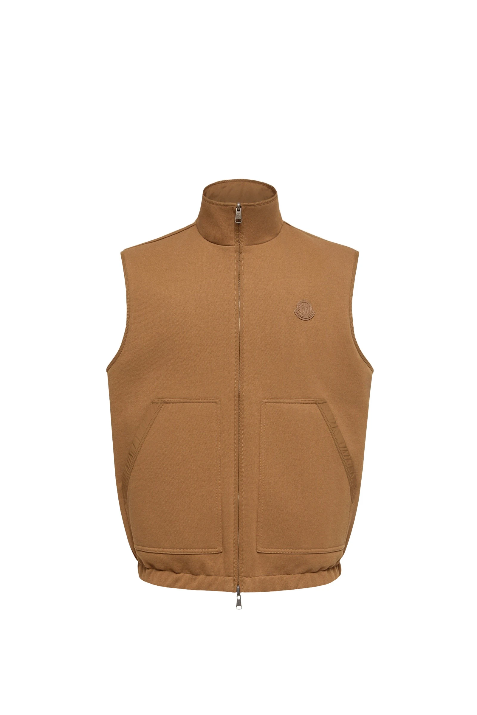 Moncler Reversible Zip-Up Gilet in Light Brown Moncler Reversible Zip-Up Gilet in Light Brown | Men's Jackets | Coveti