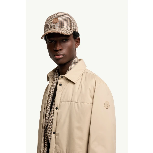 Moncler Revoline Down Shirt Jacket in Light Beige, view 3 | Men's Jackets | Coveti