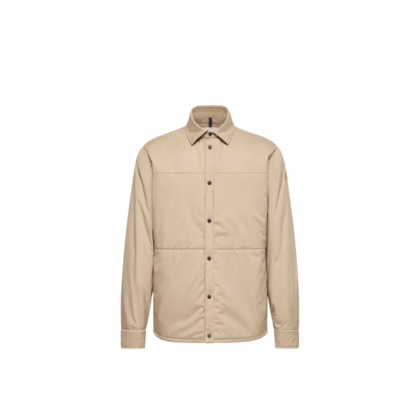 Revoline Down Shirt Jacket in Light Beige