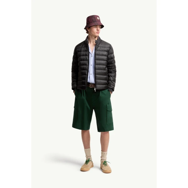 Moncler Rigel Short Down Jacket in Black, view 2 | Men's Jackets | Coveti
