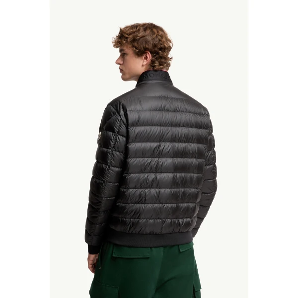 Moncler Rigel Short Down Jacket in Black, view 5 | Men's Jackets | Coveti