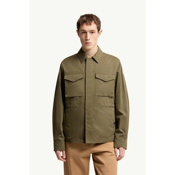 Moncler Roquille 3-in-1 Reversible Down Shirt Jacket in Olive Green, view 4 | Men's Jackets | Coveti