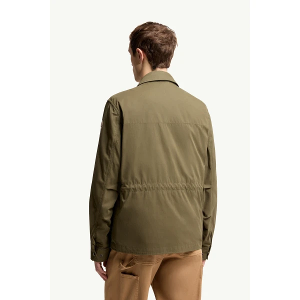 Moncler Roquille 3-in-1 Reversible Down Shirt Jacket in Olive Green, view 5 | Men's Jackets | Coveti