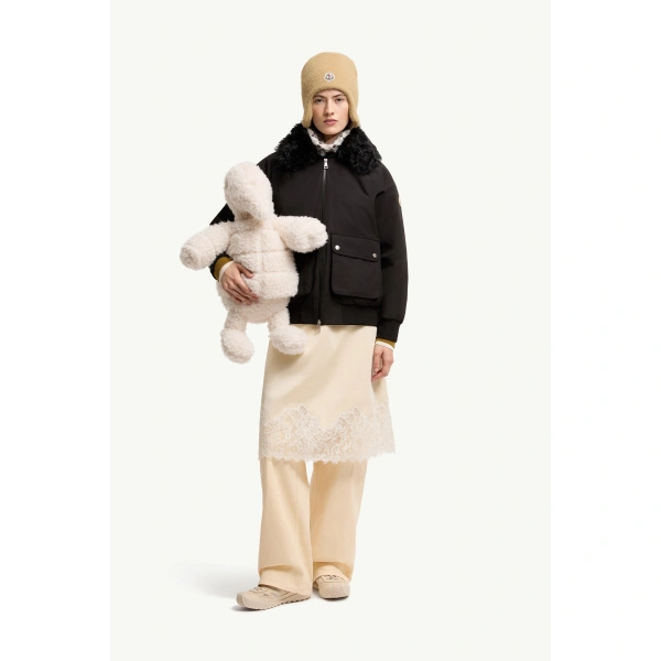 Moncler Rougequeue Short Down Jacket in Black, view 2 | Women's Puffer Jackets | Coveti