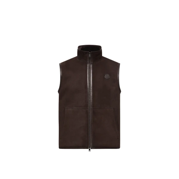 Moncler Rysfen Reversible Down Gilet in Brown | Men's Jackets | Coveti