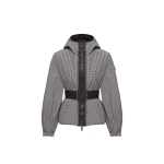 Moncler Rythme Belted Short Jacket in Gray | Women's Jackets | Coveti