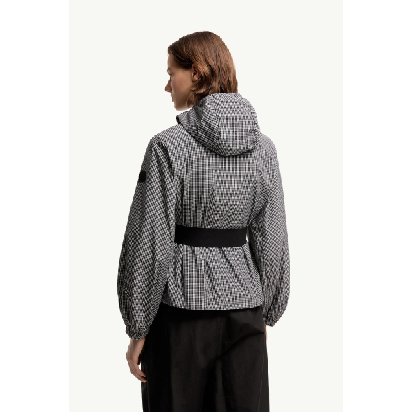 Moncler Rythme Belted Short Jacket in Gray, view 5 | Women's Jackets | Coveti