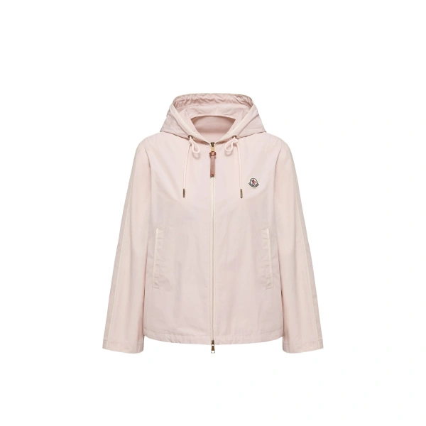 Moncler Sarracenia Hooded Jacket in Light Pink | Women's Jackets | Coveti