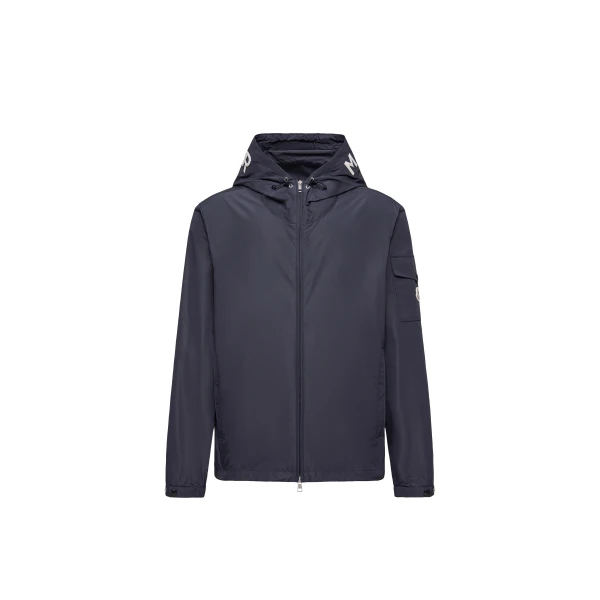 Moncler Sassiere Hooded Jacket in Navy Blue | Men's Jackets | Coveti