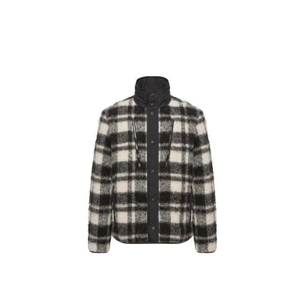 Moncler Scalorbi Short Down Jacket in Black & White | Men's Jackets | Coveti