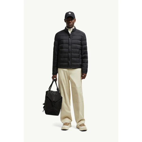 Moncler Selves Short Down Jacket in Black, view 2 | Men's Jackets | Coveti