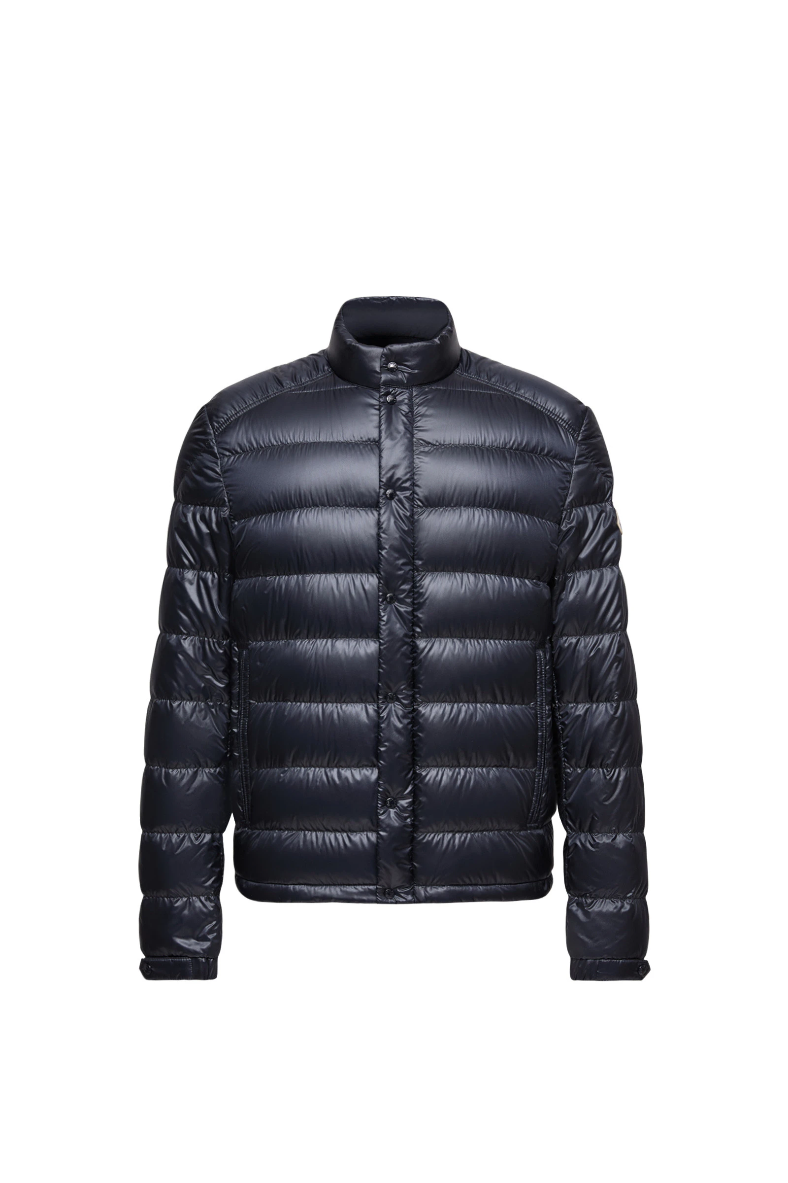 Moncler Selves Short Down Jacket in Shiny Dark Blue Moncler Selves Short Down Jacket in Shiny Dark Blue | Men's Jackets | Coveti