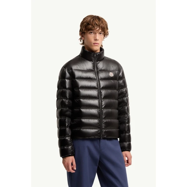 Moncler Sergesta Packable Short Down Jacket in Black, view 4 | Men's Jackets | Coveti