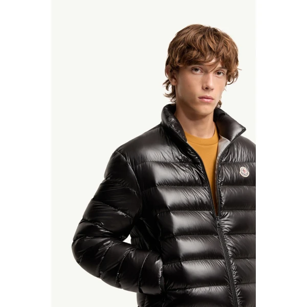 Moncler Sergesta Packable Short Down Jacket in Black, view 6 | Men's Jackets | Coveti