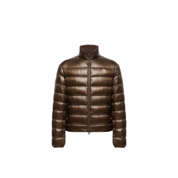 Moncler Sergesta Packable Short Down Jacket in Dark Brown | Men's Jackets | Coveti