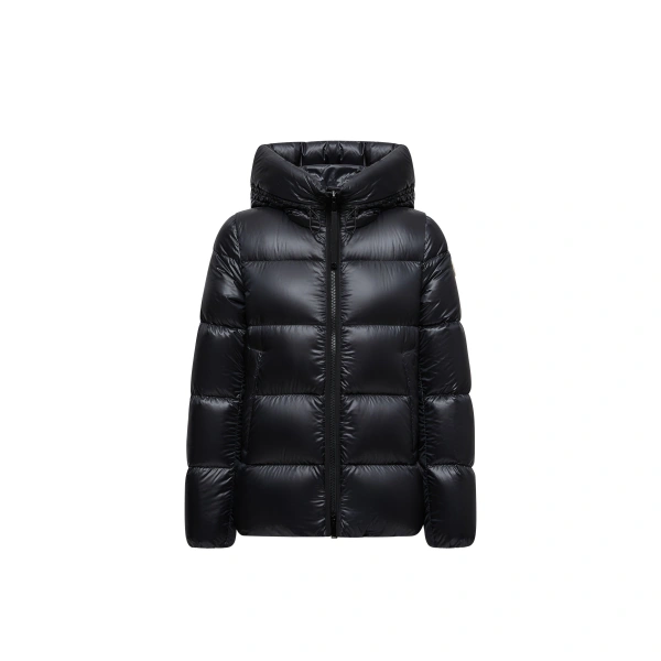 Serittes Hooded Short Down Jacket in Black