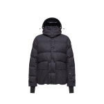 Moncler Servance Wool Denim Hooded Down Ski Jacket in Dark Blue Moncler Servance Wool Denim Hooded Down Ski Jacket in Dark Blue | Men's Skiwear | Coveti