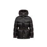 Moncler Sesie Hooded Short Down Jacket in Black | Women's Puffer Jackets | Coveti