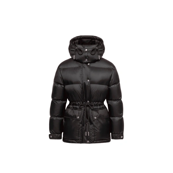 Moncler Sesie Hooded Short Down Jacket in Black | Women's Puffer Jackets | Coveti