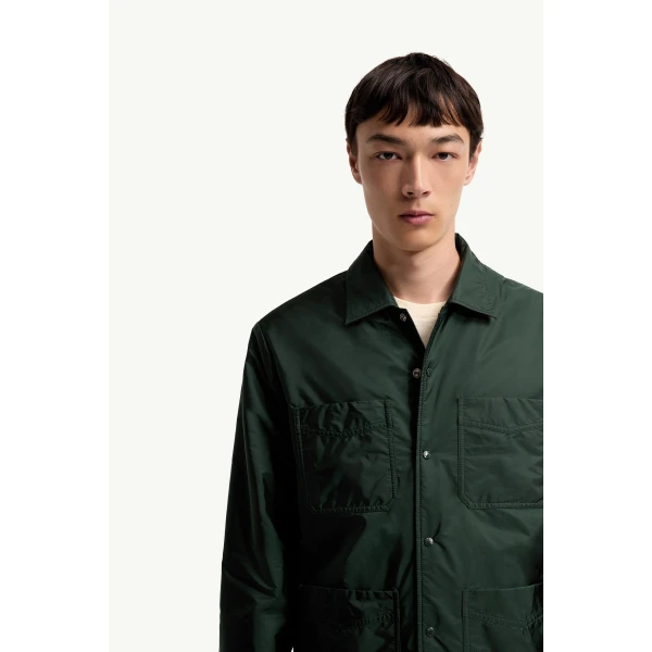 Moncler Shirt Jacket in Dark Green, view 6 | Men's Jackets | Coveti