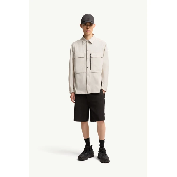 Moncler Shirt Jacket in White Ivory, view 2 | Men's Jackets | Coveti