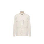 Moncler Shirt Jacket in White Ivory | Men's Jackets | Coveti
