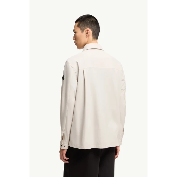 Moncler Shirt Jacket in White Ivory, view 5 | Men's Jackets | Coveti