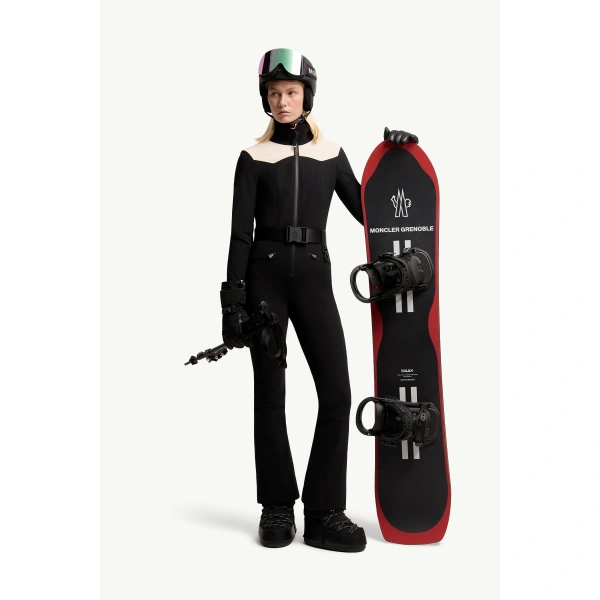 Moncler Ski Suit in Black, view 2 | Women's Ski Suits | Coveti