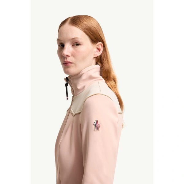 Moncler Ski Suit in Pink, view 3 | Women's Ski Suits | Coveti