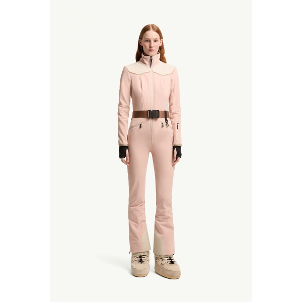 Moncler Ski Suit in Pink, view 4 | Women's Ski Suits | Coveti