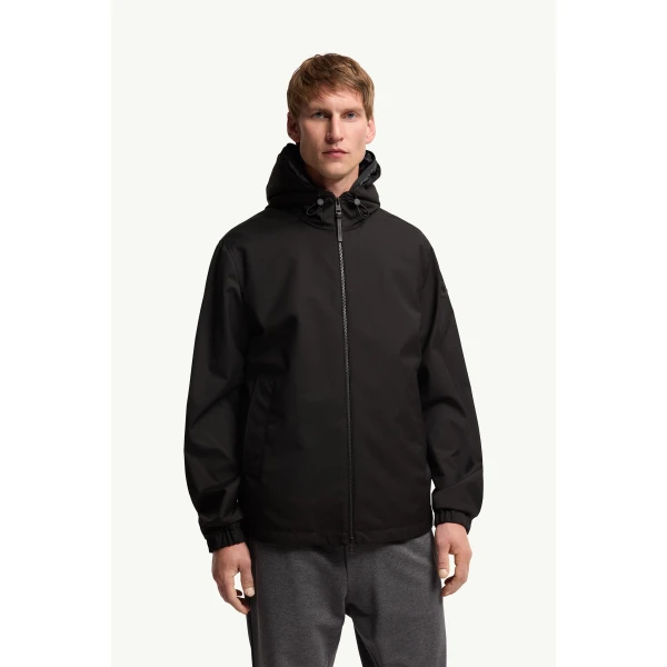 Moncler Skirnix 3-in-1 Short Down Jacket in Black, view 4 | Men's Jackets | Coveti