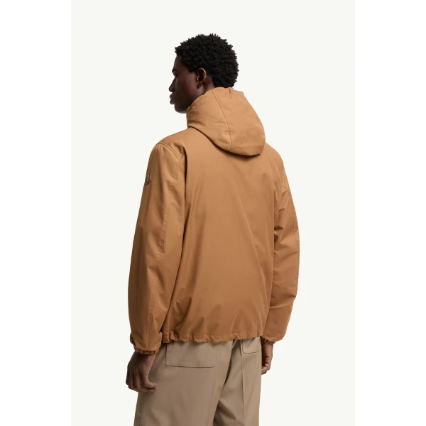 Moncler Skirnix 3-in-1 Short Down Jacket in Camel Beige, view 5 | Men's Jackets | Coveti