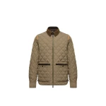 Moncler Soleil Corduroy and Loden Trimmed Down Shirt Jacket in Olive Green | Men's Jackets | Coveti