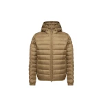 Moncler Solienn Hooded Short Down Jacket in Olive Green | Men's Jackets | Coveti