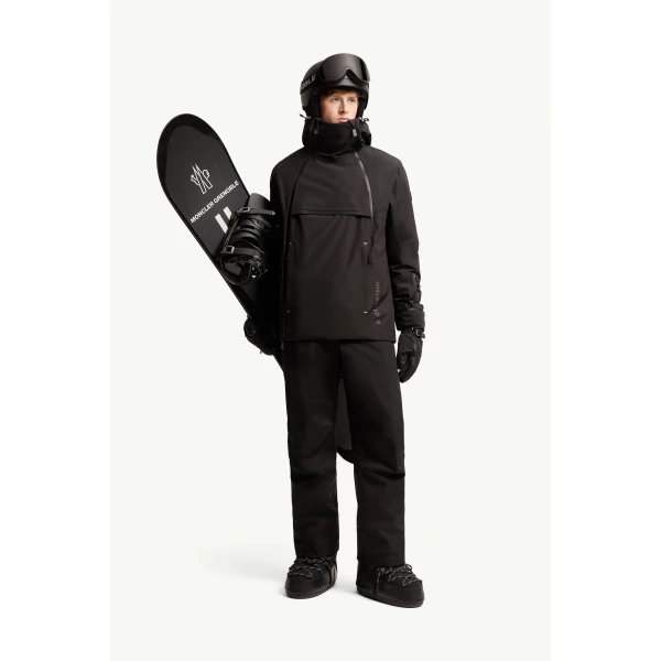 Moncler Staz Hooded GORE-TEX Ski Jacket in Black, view 2 | Men's Skiwear | Coveti