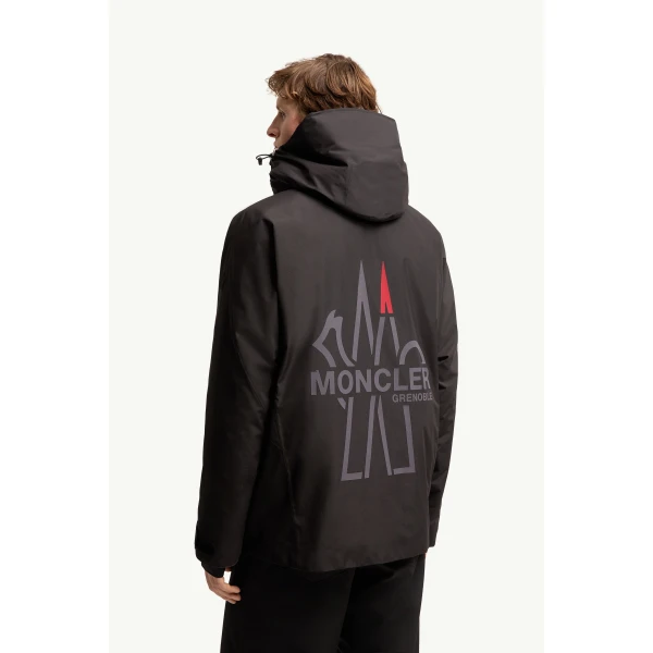 Moncler Staz Hooded GORE-TEX Ski Jacket in Black, view 5 | Men's Skiwear | Coveti