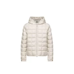 Moncler Tahrir Square-Quilted Hooded Down Jacket in Light Beige | Men's Jackets | Coveti