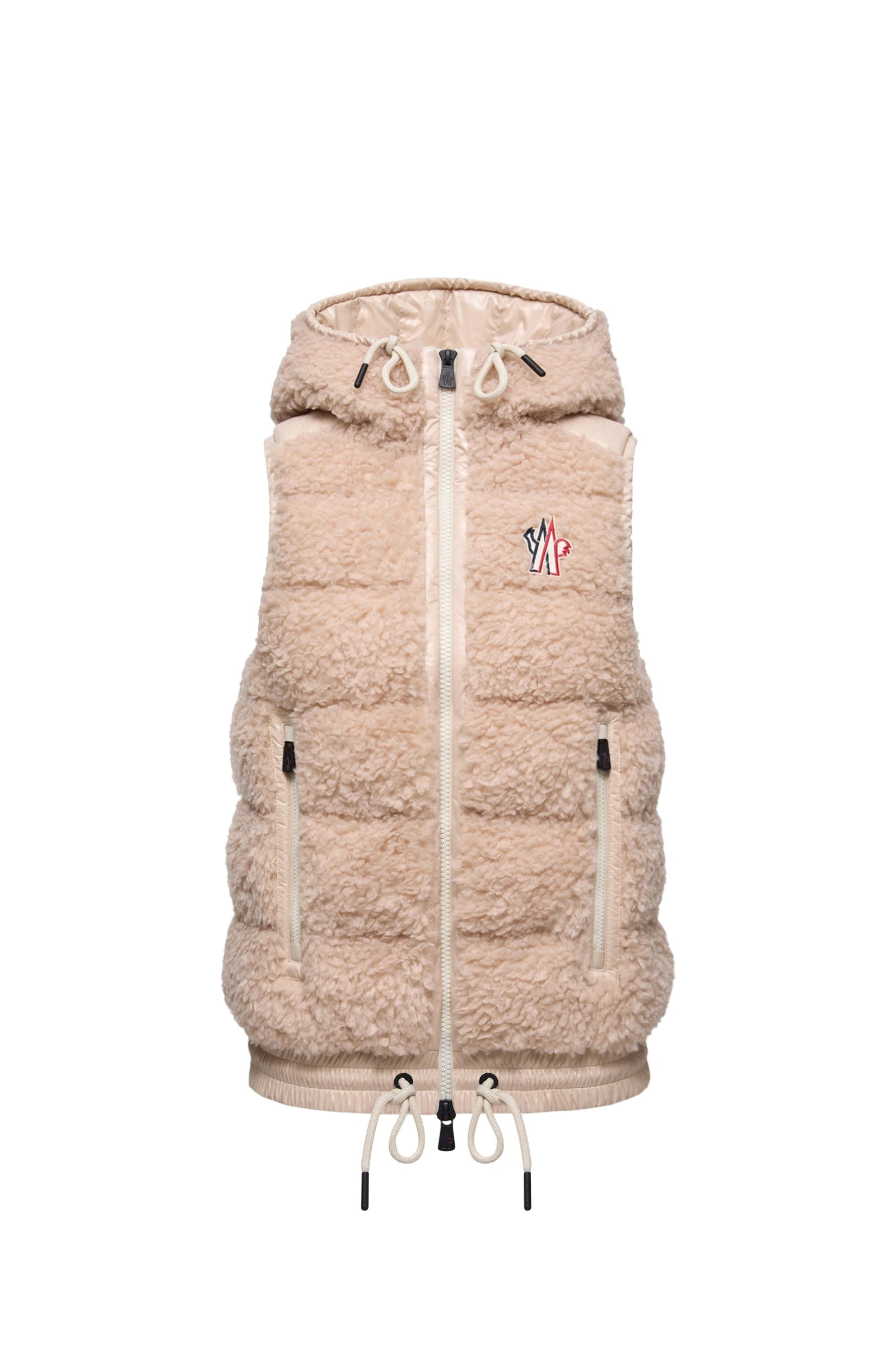 Moncler Teddy Hooded Insulated Gilet in Pink Moncler Teddy Hooded Insulated Gilet in Pink | Women's Vests and Gilets | Coveti
