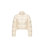 Moncler Tepice Short Down Jacket in White Ivory | Women's Puffer Jackets | Coveti