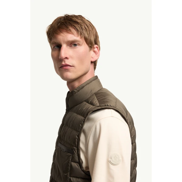 Moncler Thaldrik 3-in-1 Down Field Jacket in Olive Green, view 3 | Men's Jackets | Coveti