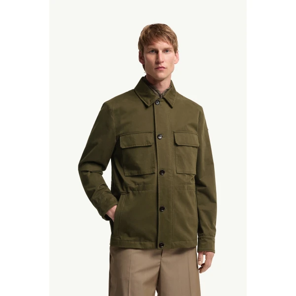 Moncler Thaldrik 3-in-1 Down Field Jacket in Olive Green, view 4 | Men's Jackets | Coveti