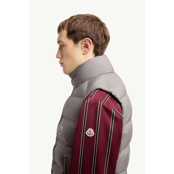 Moncler Tibb Down Gilet in Gray, view 3 | Men's Jackets | Coveti