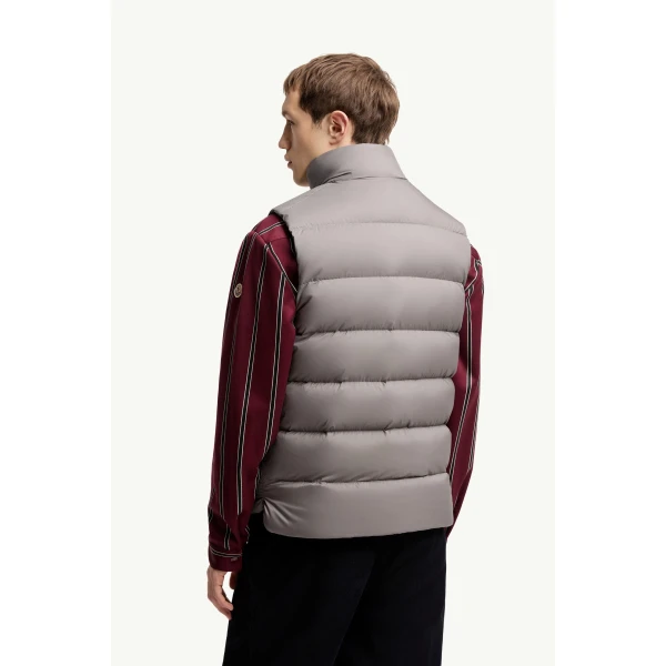 Moncler Tibb Down Gilet in Gray, view 5 | Men's Jackets | Coveti