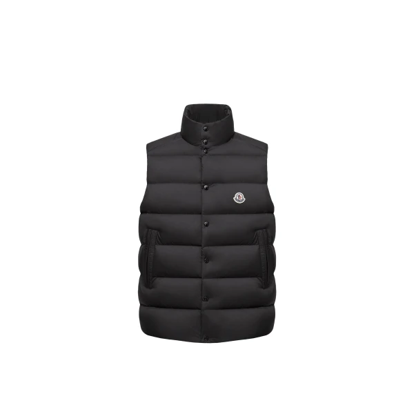 Moncler Tibb Matte Down Gilet in Black | Men's Jackets | Coveti